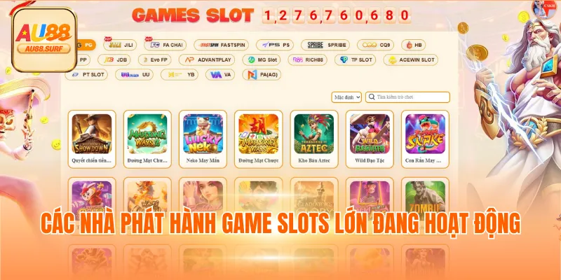 Nổ hũ AU88 - Chơi Game Đổi Thưởng Ăn Tiền Thật 100% 3 Các nhà phát hành game slots lớn đang hoạt động
